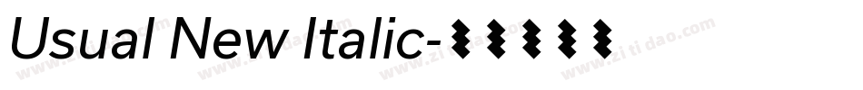 Usual New Italic字体转换